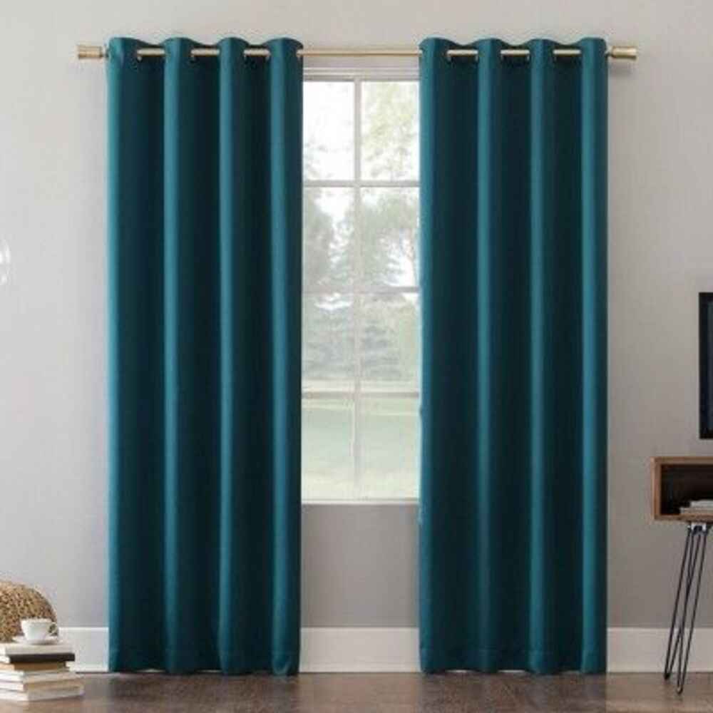 Sun Zero - 52"x84" Sun Zero 100% Blackout Oslo Theater Grade  Teal